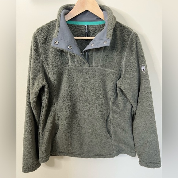 Kuhl Avalon Snap Pullover Fleece Size Small Green - Picture 1 of 7